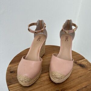 INC International Concepts Pink Wedge Sandals